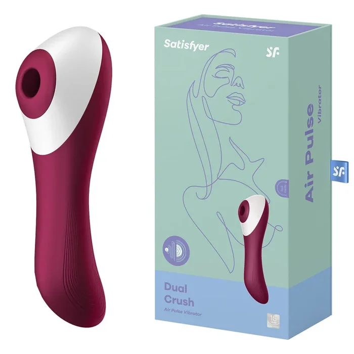 Satisfyer Dual Crush – Red Air Pulse Stimulator with Vibration