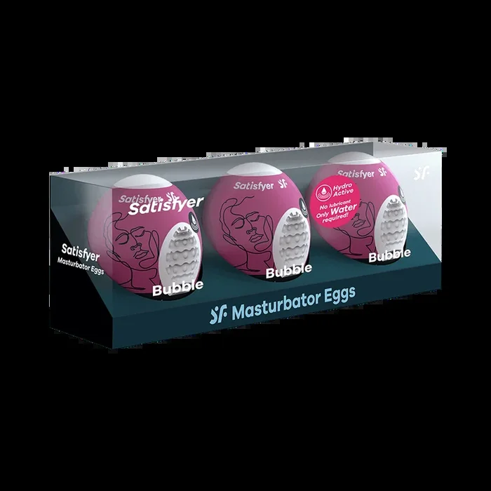 SATISFYER MASTURBATOR EGGS 3 PACK BUBBLE