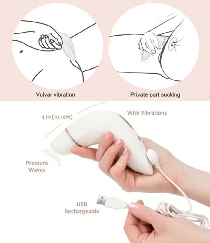 Satisfyer Pro Plus Vibration Pressure Clitoral Sucking Vibrator Rechargeable White