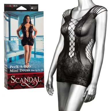 Scandal® Plus Size Peek-A-Boo Mini Dress