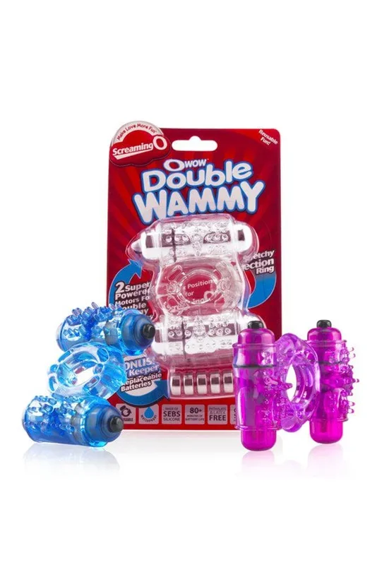 Screaming O – O Wow Double Wammy – Dual Vibrating Cock Ring