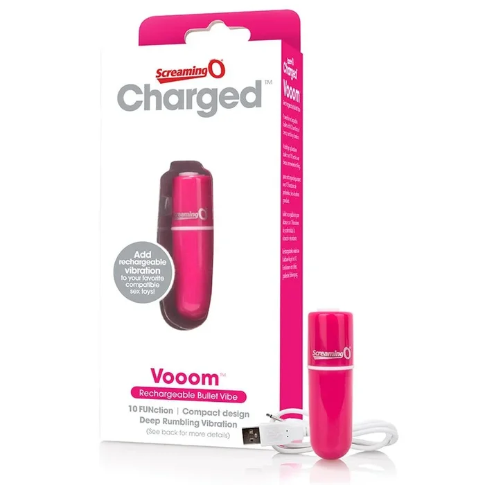 Screaming O Charged Vooom Rechargeable Bullet Vibe – Pink