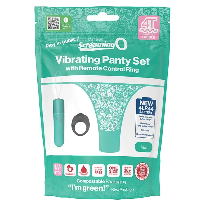 Screaming O My Secret 4T Tickle & Tease Remote Control Panty Vibe – Kiwi