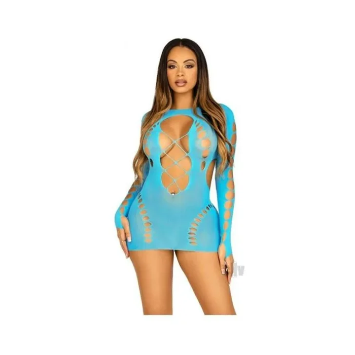 Seamless Cut Long Sleev Mini Lace Os Tur