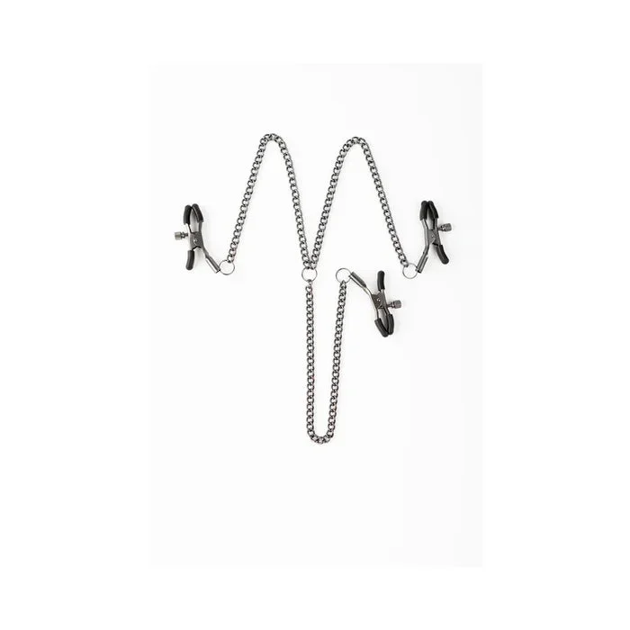 SEI MIO Triple Tease Adjustable Nipple and Clit Clamp Set