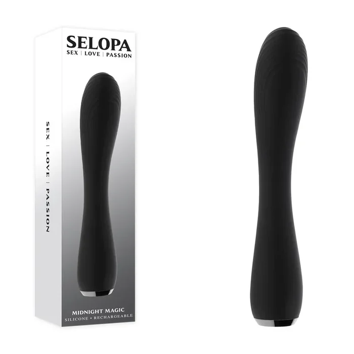 Selopa MIDNIGHT MAGIC – Black 20.2 cm USB Rechargeable Vibrator