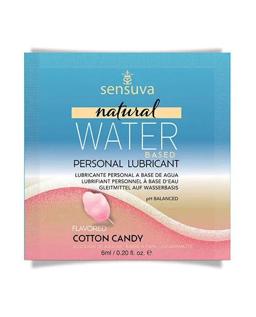 Sensuva Natural Water Based Personal Lubricant Single Use Packet – 6 ml Cotton Candy