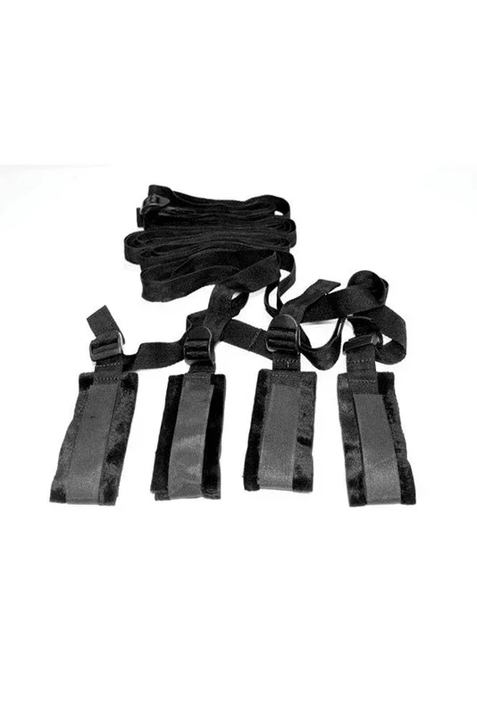 Sex & Mischief – Bed Bondage Restraint Kit – Black