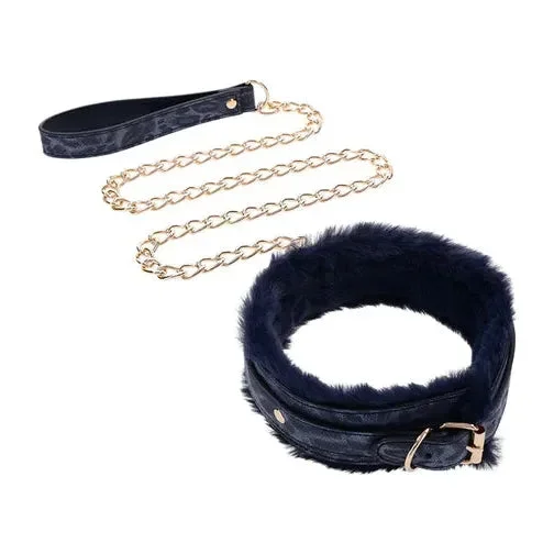 Sex & Mischief Cougar Fur Collar & Leash by Sportsheets