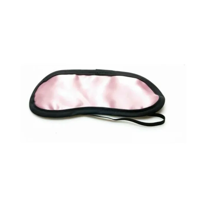 Sex Kitten Satin Eye Mask Pink With Black Trim