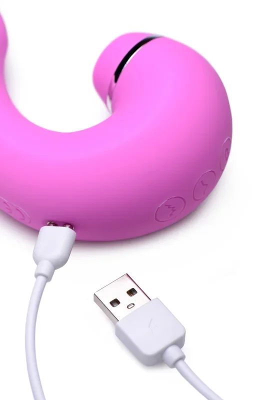 Shegasm 5 Star 10x Tapping G-Spot Vibe With Suction – Pink