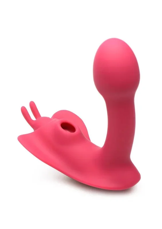 Shegasm Butterfy Tease Rechargeable Silicone 10x Clitoral Suction Stimulator with Remote Control