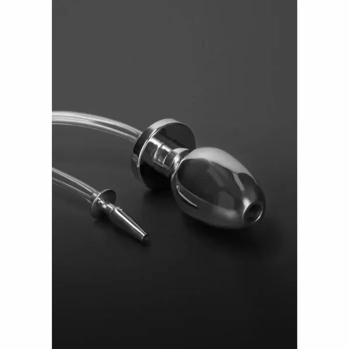 Shots – Steel Fire Hose Penis Plug with Buttplug