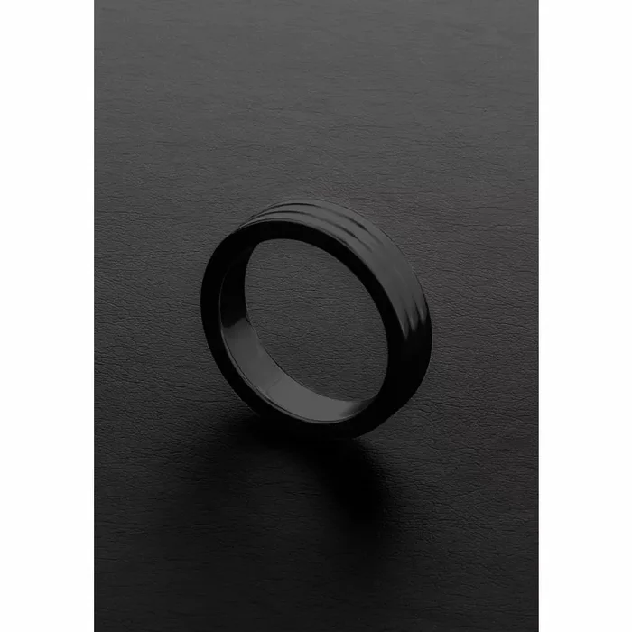 Shots – Steel Golden Black Ribbed C-Ring (10x40mm)