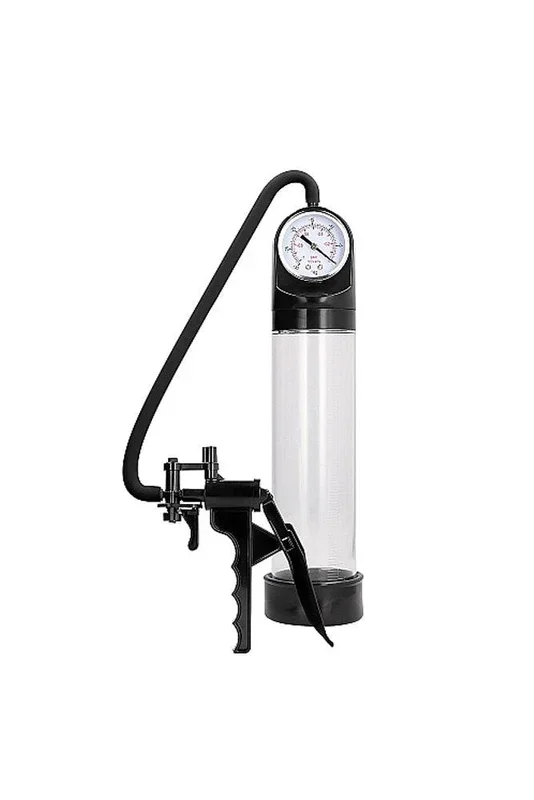 Shots Toys – Pumped – Elite Penis Pump With Advanced PSI Gauge – Clear