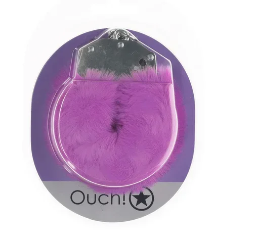 Shots Toys Ouch! Heavy Duty Fluffy Cuffs in Purple