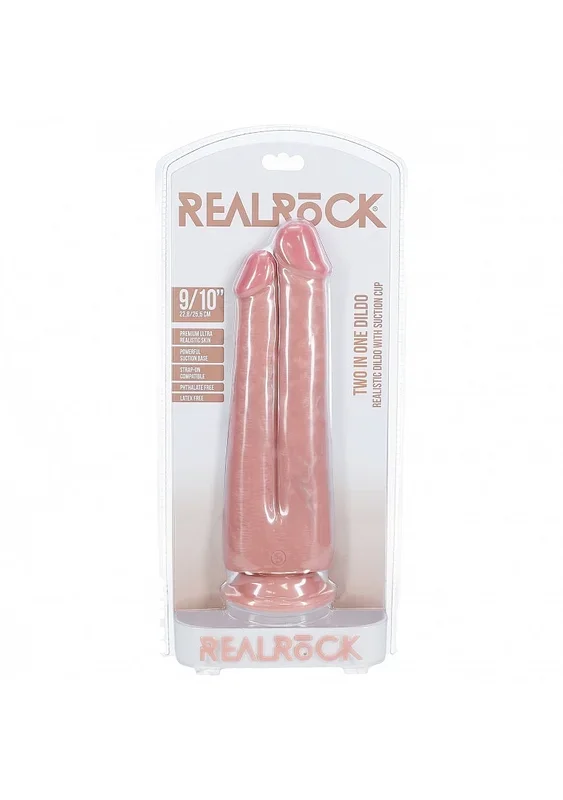 Shots Toys | REALROCK – Two in One 9″/10″ Realistic Dildo – Flesh