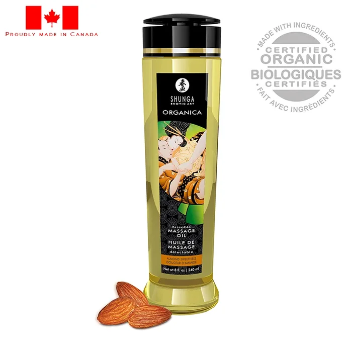 Shunga 8 oz. Organica Massage Oil Almond Sweetness