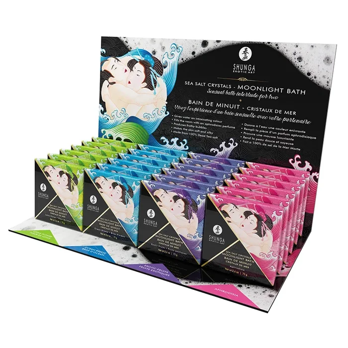 Shunga Moonlight Sea Salt Bath Crystals Display of 24