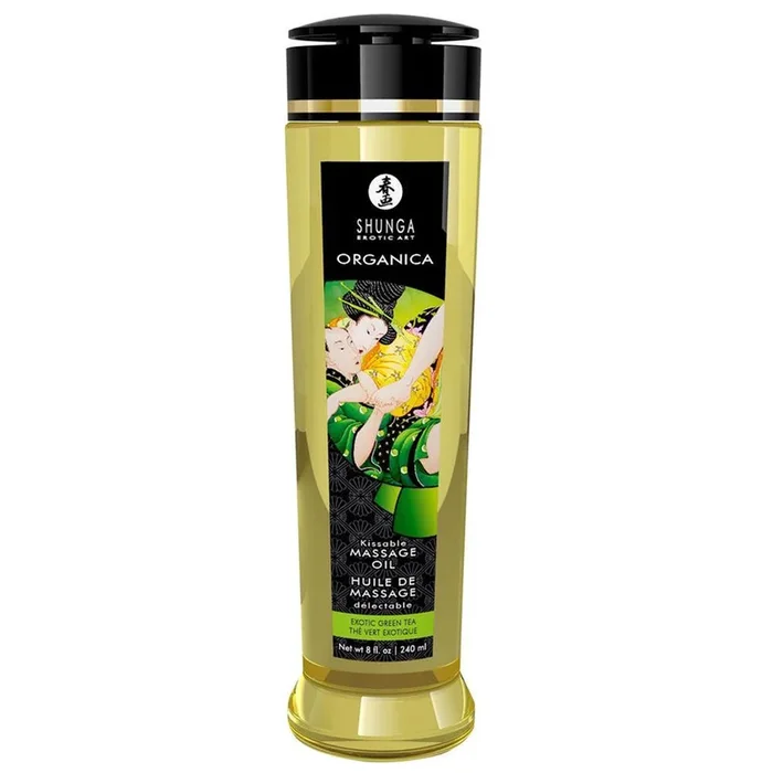 Shunga Organica Kissable Massage Oil – Exotic Green Tea