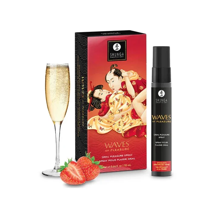 Shunga Waves of Pleasure Oral Spray Sparking Strawberry Wine