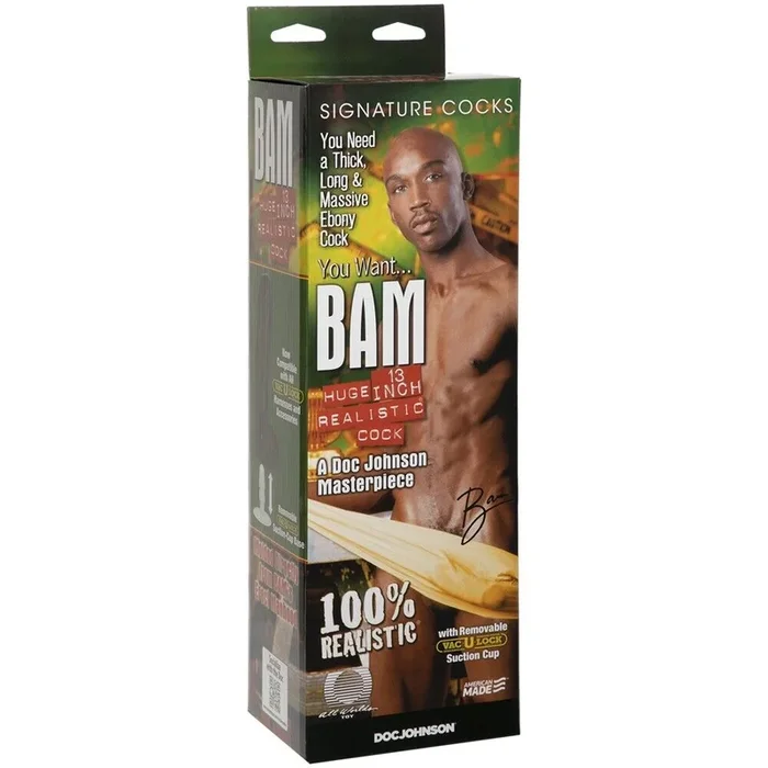 Signature Cocks Bam Huge 13″ Realistic Cock w/ Removable Suction Cup