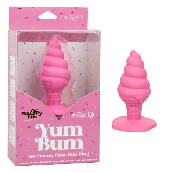 Silicone Butt plug Ice Cream Naughty Bits Yum Bum Anal Plug 3.75 In. Pink