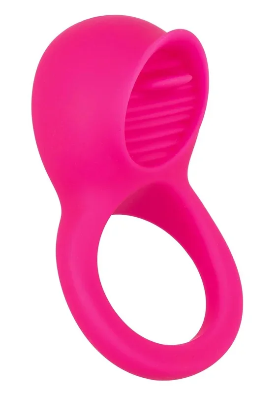 Silicone Vibrating Teasing Tongue Enhancer Cock Ring