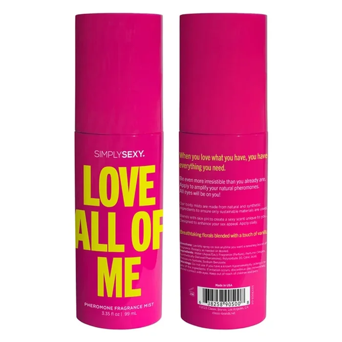 Simply Sexy Pheromone Body Mist 3.35oz – Love All Of Me