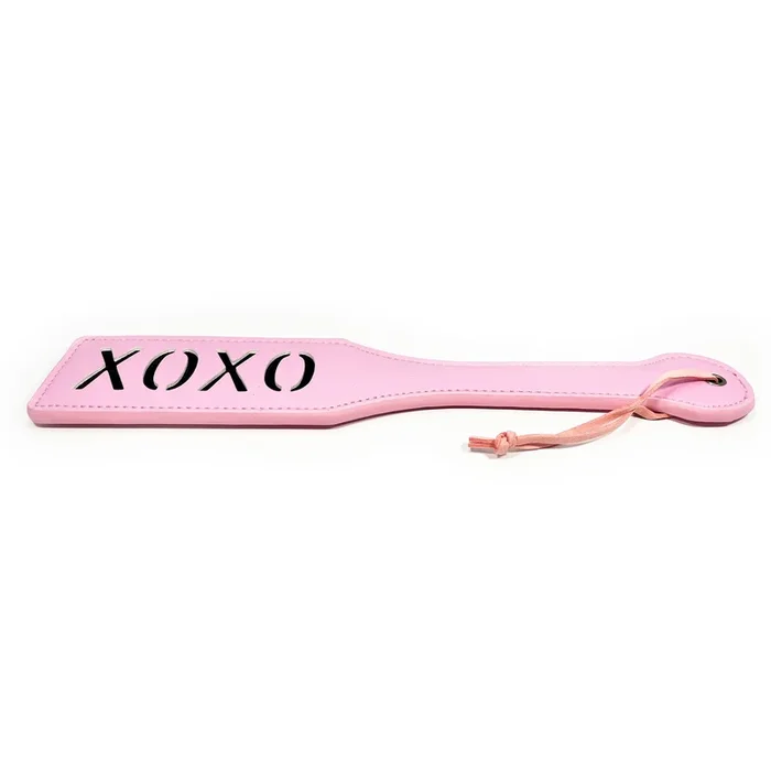Slapper Paddle with XOXO Cutouts by Fetish Pleasure Play in Pink