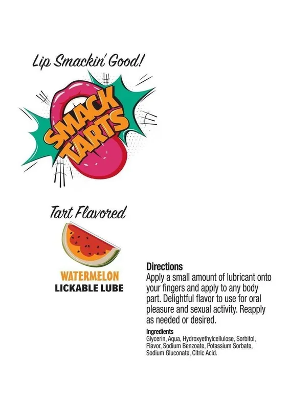 Smack Tart Lickable Lube 2oz – Sour Watermelon