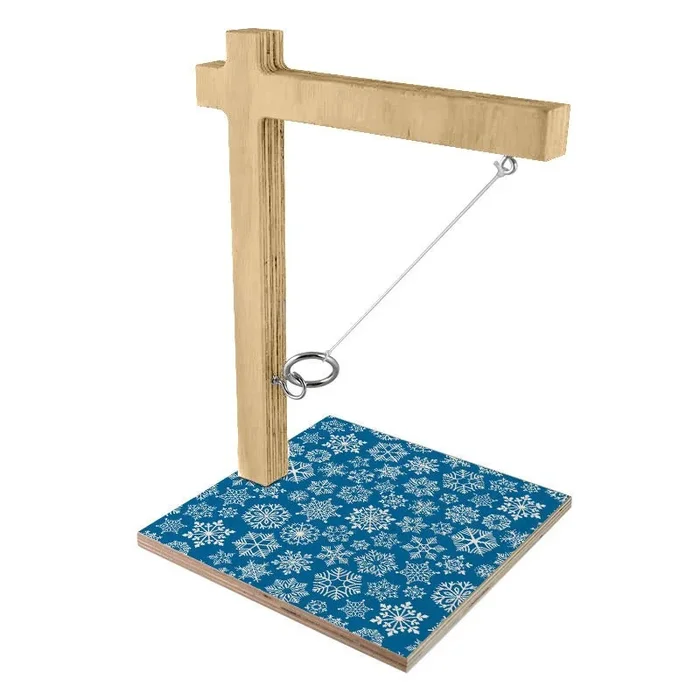 Small Tabletop Ring Toss Game – Snowflakes