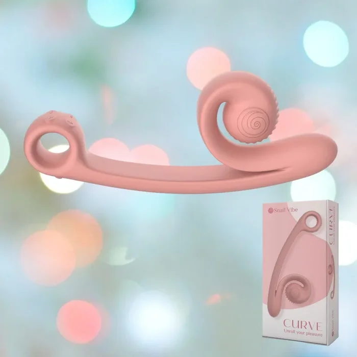 Snail Vibe Curve Dual-Motor Thrusting Vibrator (Peach)