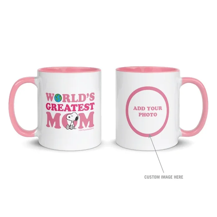 Snoopy World’s Greatest Mom Personalized Two Tone Mug