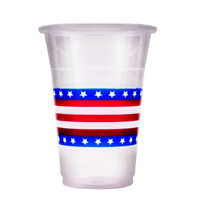 Soft Plastic Cups – Flag 20 Ct. – 16 ounce