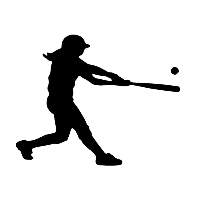 Softball Batter, Decal Sticker