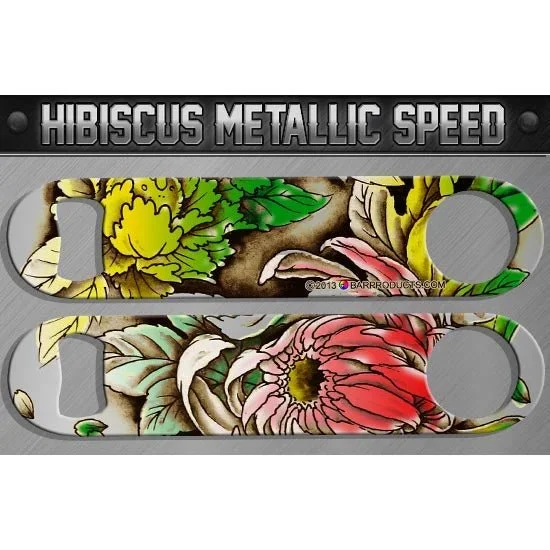 Speed Bottle Opener / Bar Key – Hibiscus “Metallic”