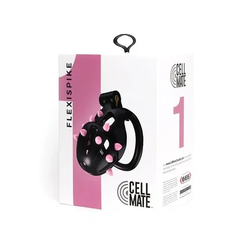 Sport Fucker Cellmate FlexiSpike Chastity Cage – Size 1 Black/Pink