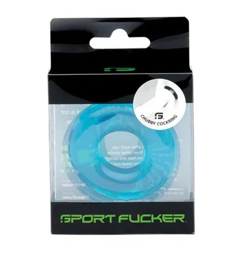 Sport Fucker Chubby Cockring- Ice Blue