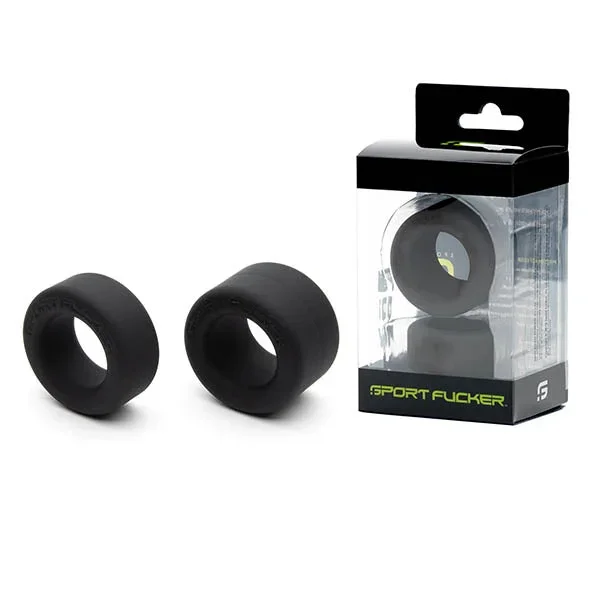 Sport Fucker Nutt Job Set – Black Cock Rings – Set of 2