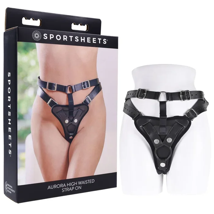 SPORTSHEETS Aurora High Waisted Strap On – Adjustable Strap-On Harness (No Probe Included)