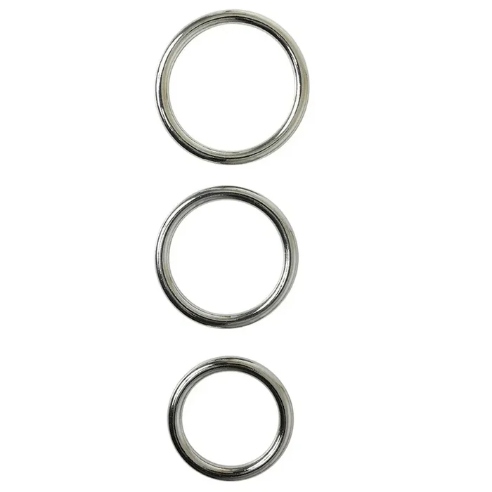 SPORTSHEETS Seamless Metal O-Ring 3 Pack – Metal Rings – Set of 3 Sizes
