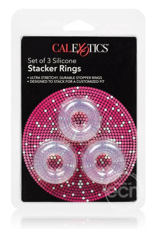 Stacker Rings Silicone Cock Rings 3 Piece – Clear