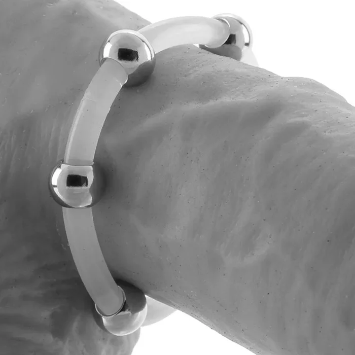 Steel BeadedSilicone Ring Non-Vibrating Penis Enhancer