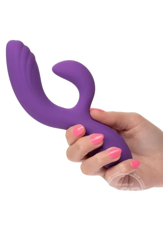 Stella Liquid Silicone C Curve Rechargeable G-Spot Vibrator – Purple