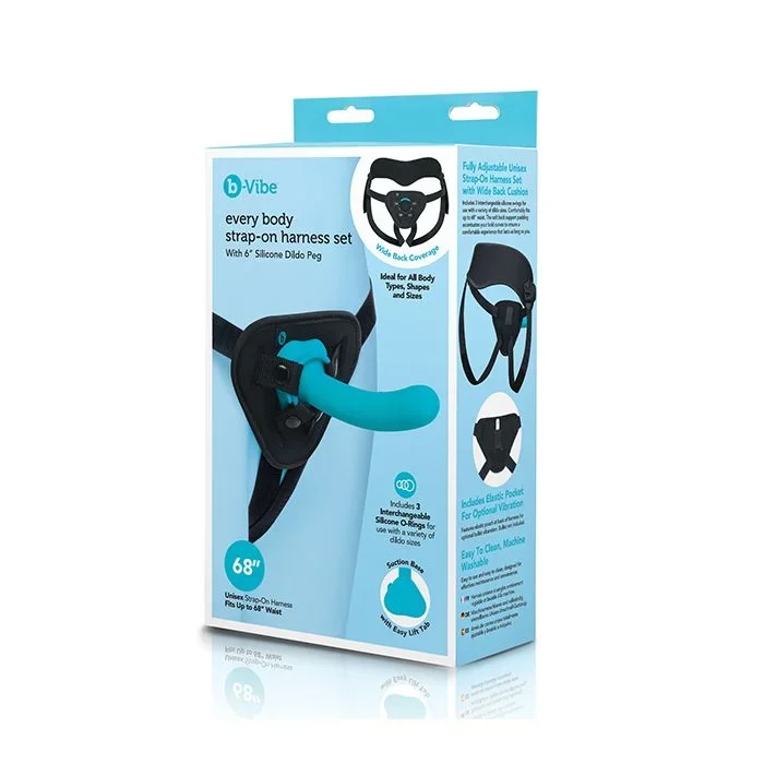 Strap-On Harness Set With 6″ Silicone Dildo Peg