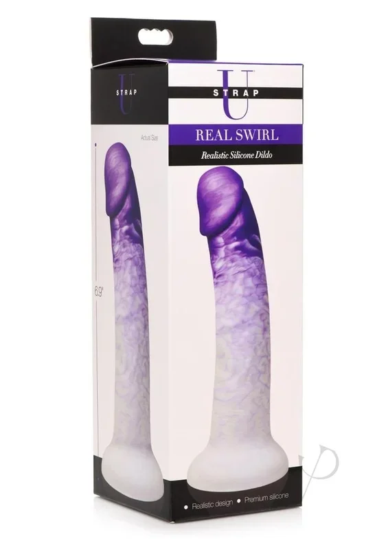 Strap U Real Swirl Purple G-spot Dildo
