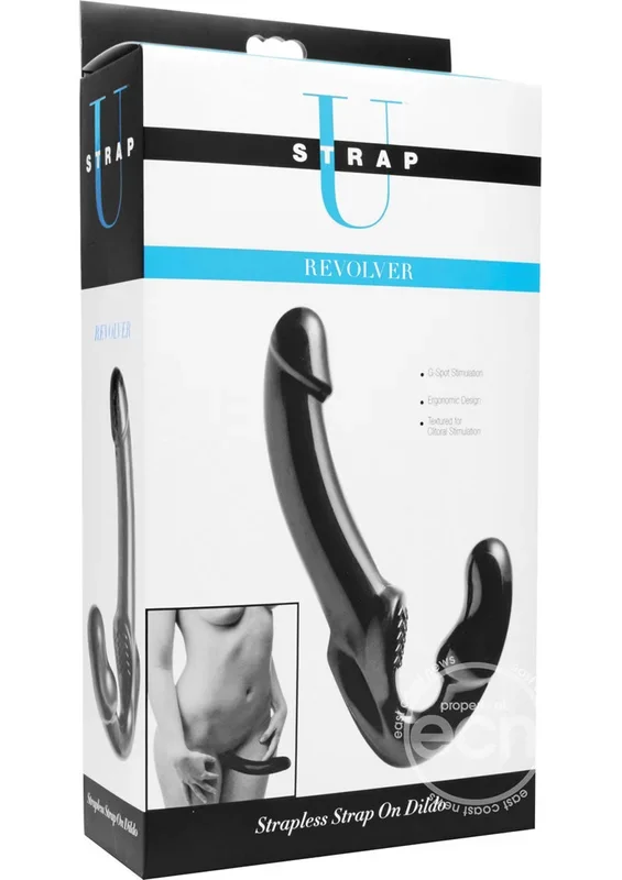 Strap U Revolver G-Spot Strapless Strap On – Black