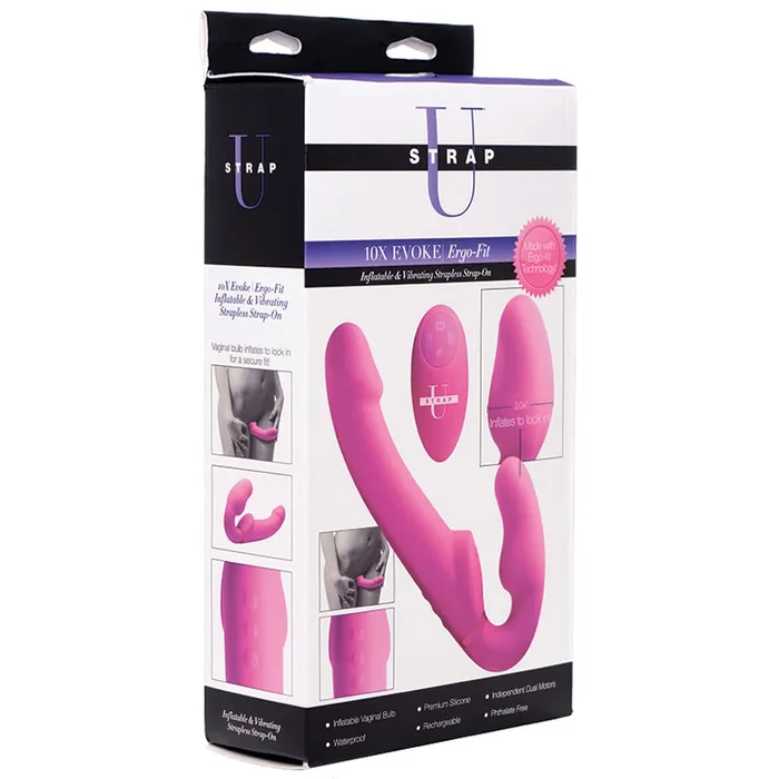 Strap U Worlds 1st Remote Control Inflatable Ergo-Fit Strapless Strap-On