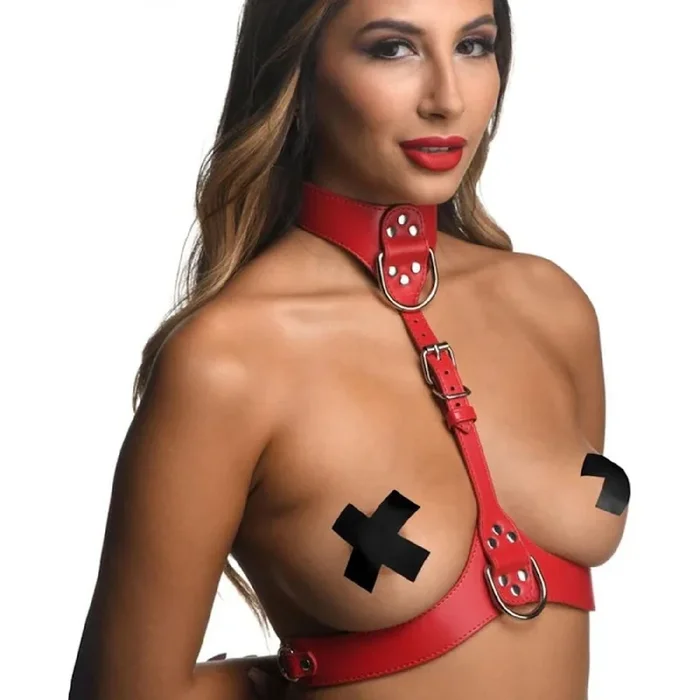 Strict – Red Female Chest Harness M/L – Red
